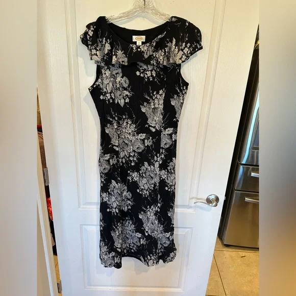 senior women dresses Short Sleeve Drop Waist Dress